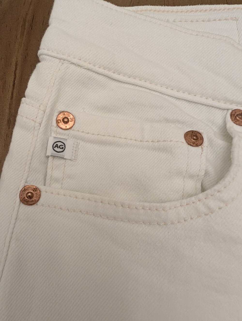 AG Brinley Mid-rise Straight Leg Jeans Gallery White Women's Size 27 - Picture 5 of 13
